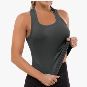 MathCat Seamless Gray Muscle Tank | Women’s Racerback | Size M